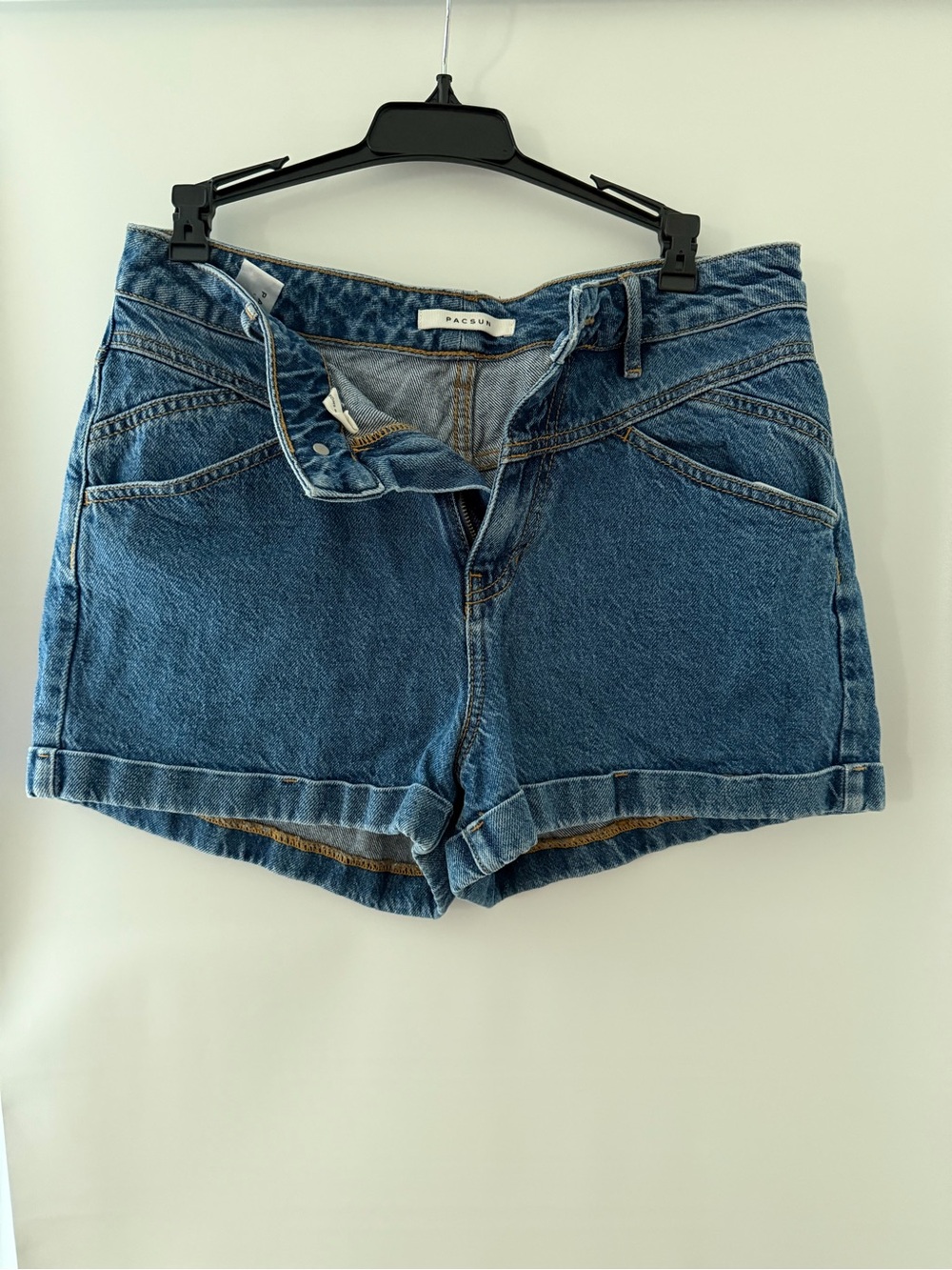 PacSun Classic Blue Denim High-Rise Jean Shorts